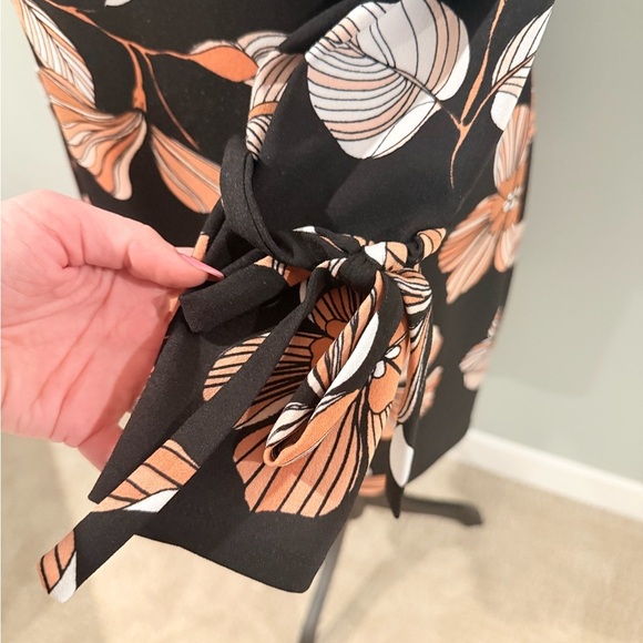 Nine West Black Dress with Orange Floral Design - Picture 2 of 6
